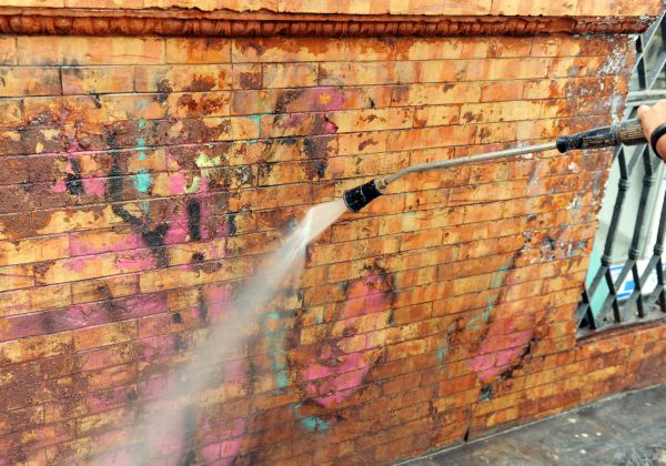 Brick Graffiti Cleaning in Herndon